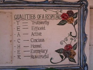 Qualities of a respectable teacher