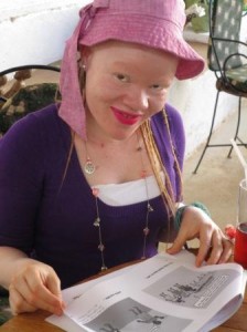 Tume  gives her views on an information booklet for children as part of the Albinism in Africa project  