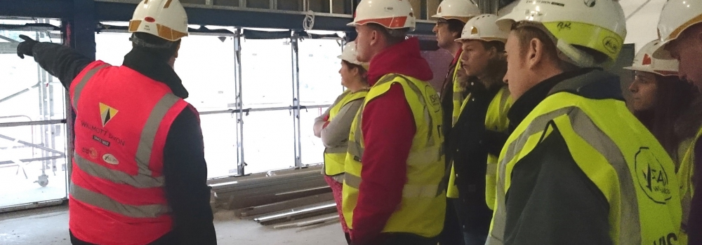 Engineering students tour the construction of Scarborough’s Leisure village