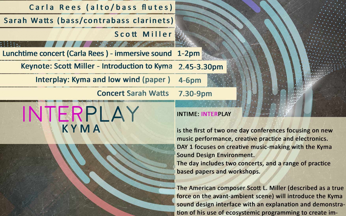 9th Annual INTIME Experimental Music concert series at Coventry University