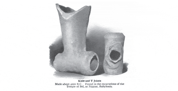 Knee and T Joints for drainage, from Babylonia, in modern day Iraq