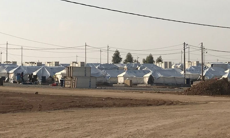 Gawilan Refugee Camp in Erbil Governorate, Kurdistan Region of Iraq, tented shelters for new arrivals, 29 Nov'19