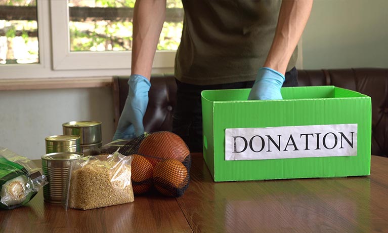 food bank donation box.