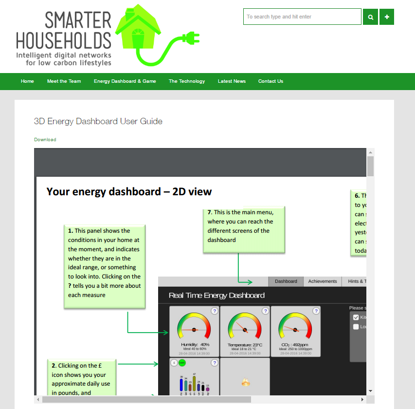 Energy Dashboard user guide