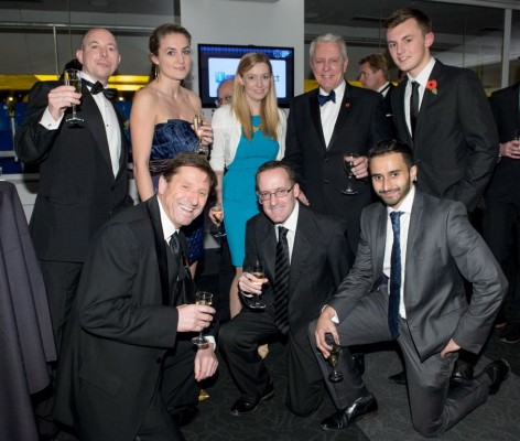 James pictured with colleagues from the Football Foundation, DCMS and Barclays at the Football Business Awards 2014. 
