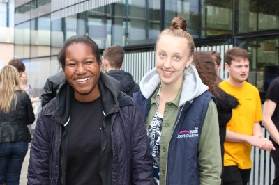 Naomi with CUSU Sport & Wellbeing Officer, Alexa Thiel. 