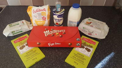 unCOVered Malteser Mud Pie Ingredients List