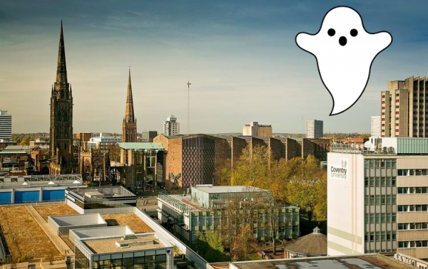 A ghost looms over the university and city centre of Coventry