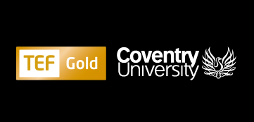 Coventry University Logo & TEF Gold Logo