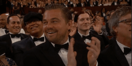 Leonardo-Dicaprio-clapping-at-awards-ceremony