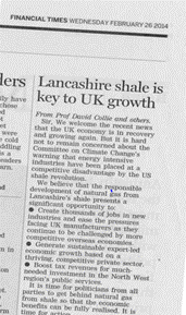 newspaper article about the fracking debate