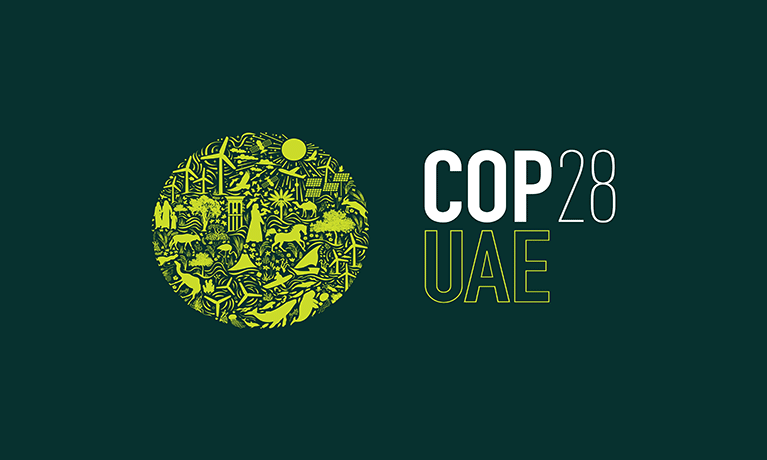 An illustration of the 2023 United Nations Climate Change Conference COP28 UAE.