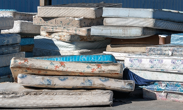 Pile of old mattresses